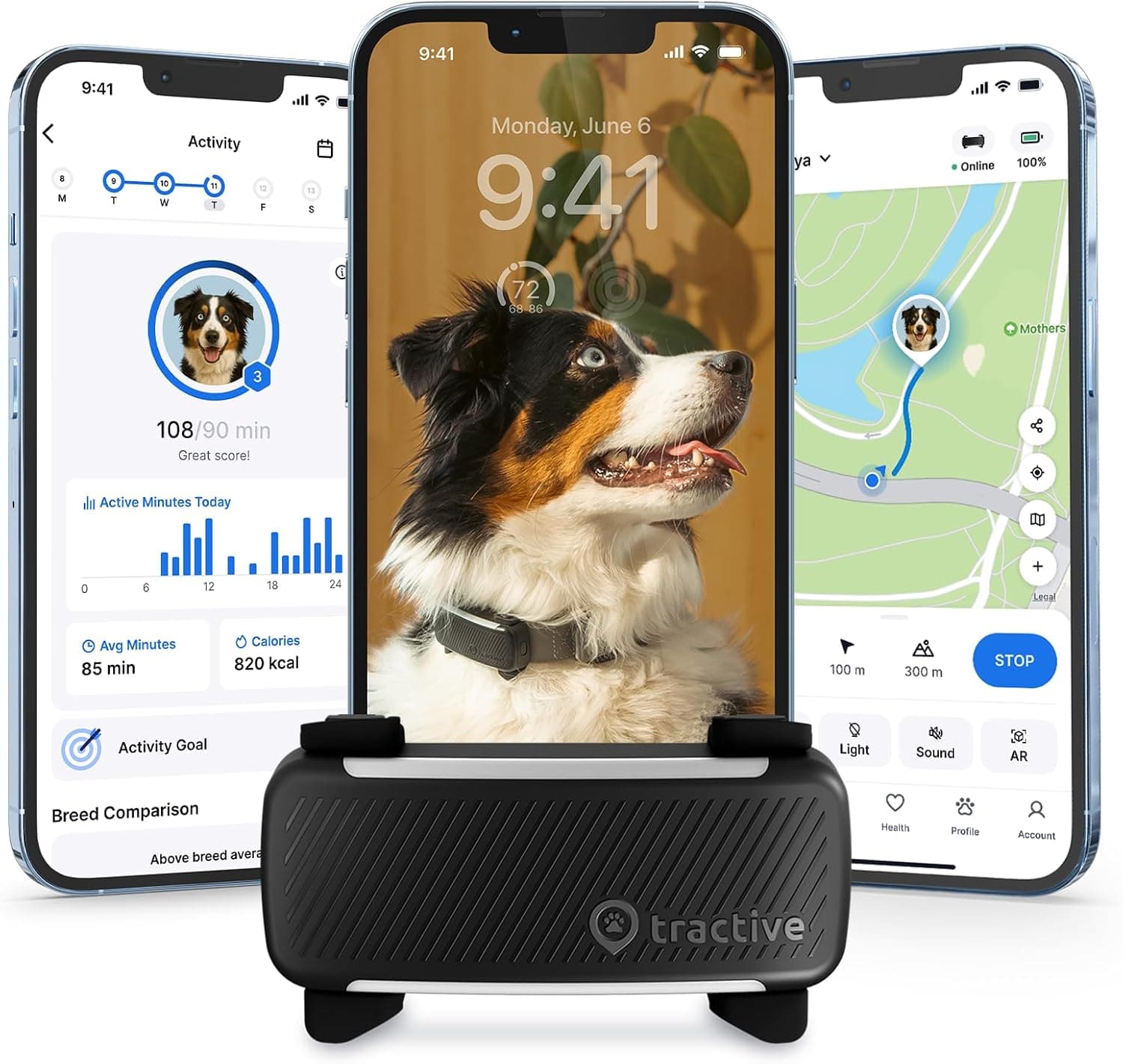 Tractive GPS Dog Tracker with Vital Signs Monitoring