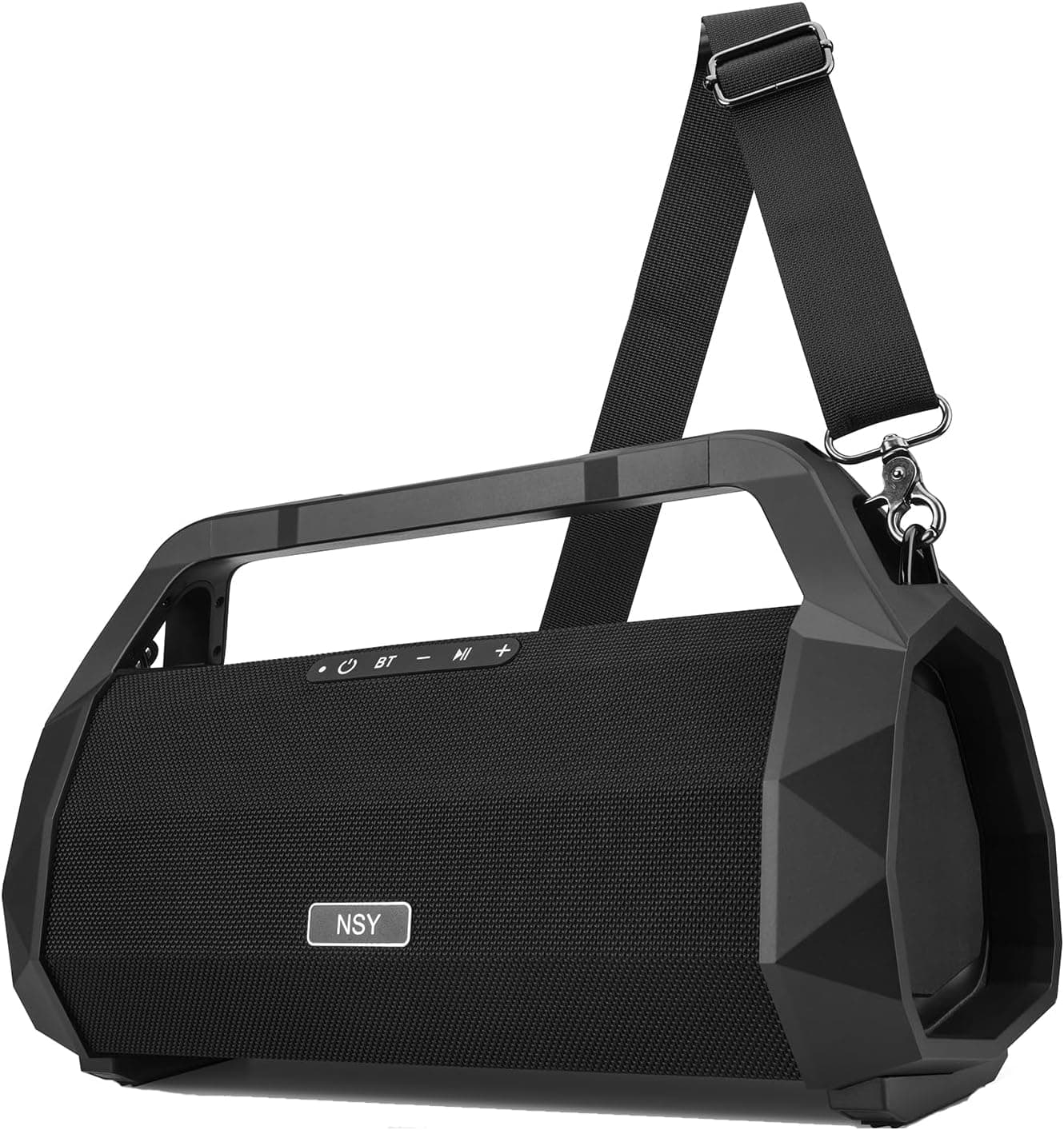 NSY Audio Portable Waterproof Bluetooth Boombox Speaker with Strap & Handle
